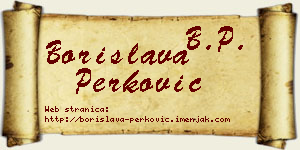 Borislava Perković vizit kartica